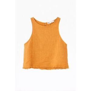 NWT Zara Bohemian Crop Top Womens Size 10 Cottagecore Peasant Hippie Tank Boho